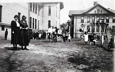 Old Model School just north of Riverview, 1920s