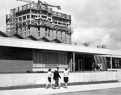 Sherburne Hall construction, 1968