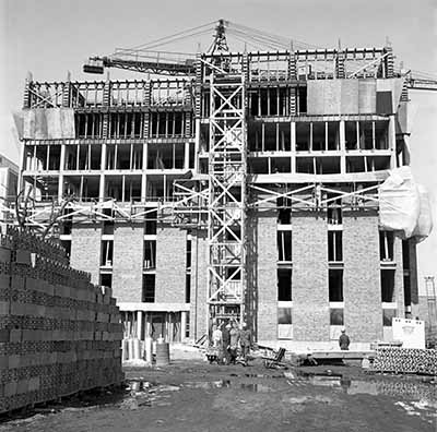Sherburne Hall construction, 1968