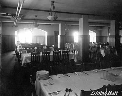 Shoemaker Hall dining room, 1916