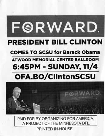 Clinton event poster