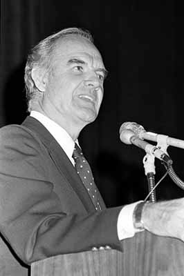 George McGovern in Atwood Memorial Ballroom