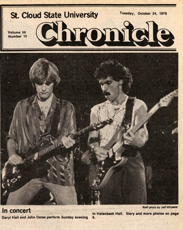 University Chronicle picture of Hall & Oates