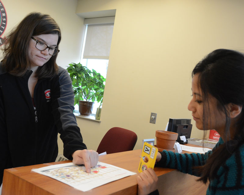 a student receiving a parking permit