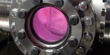 plasma in a vacuum chamber