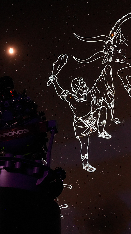 Planetarium sky projecting Orien and Taurus the bull