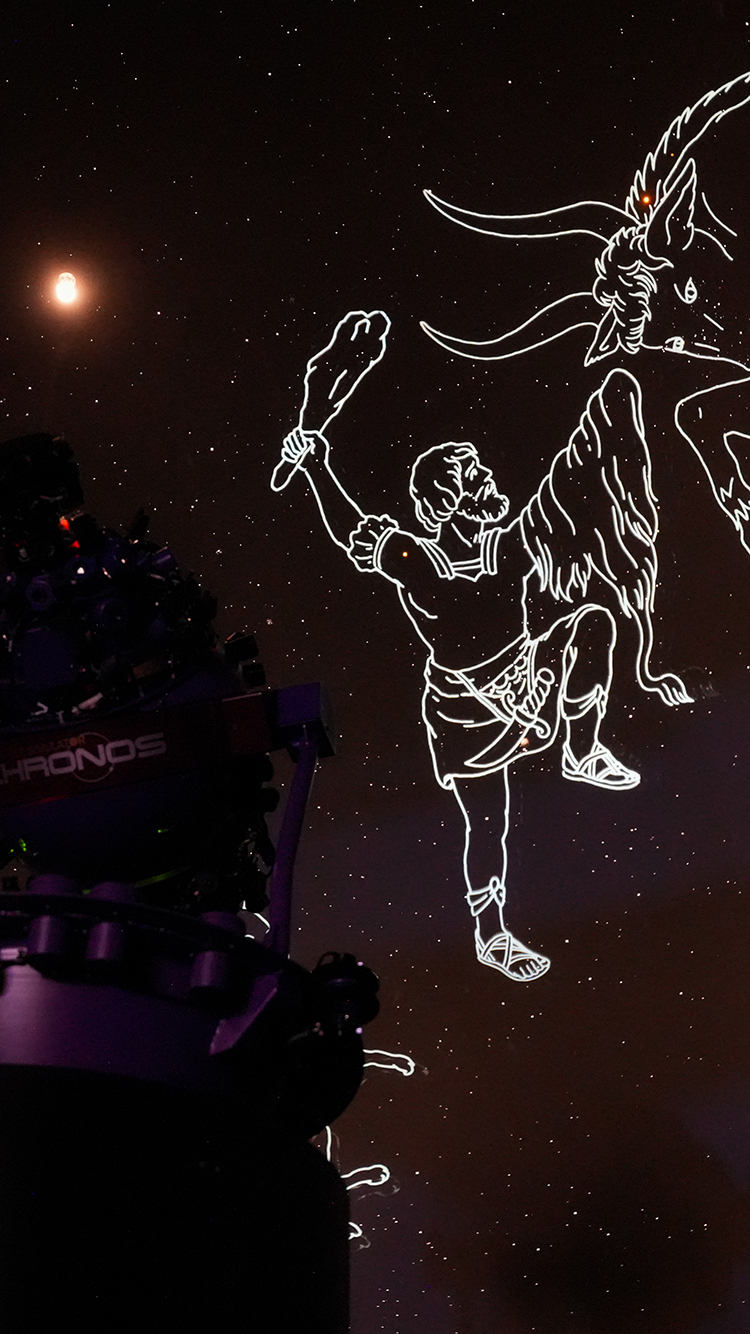 Starball projector with constellation on screen