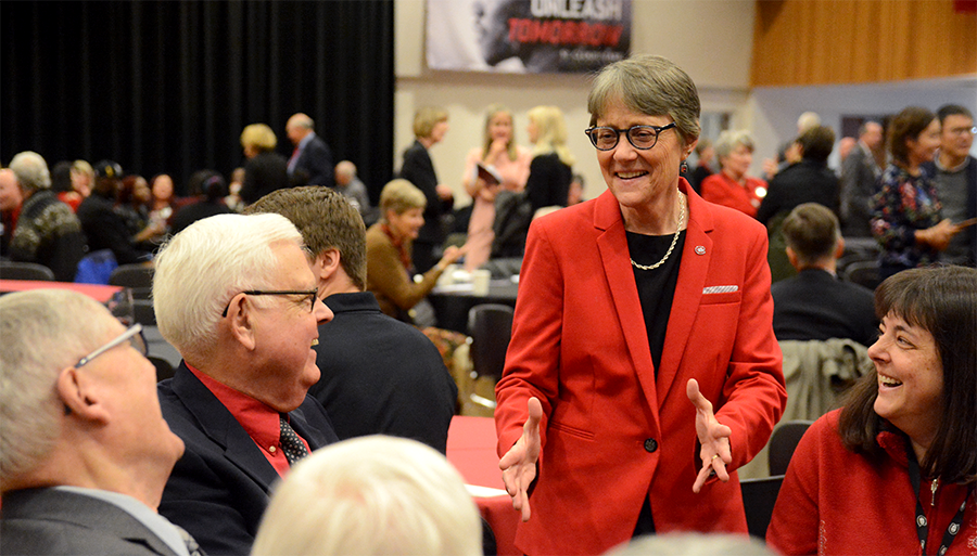 Dr. Robbyn Wacker with St. Cloud State University Faculty and Staff