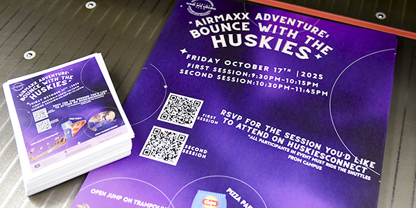 Set of matching posters and postcards for student event
