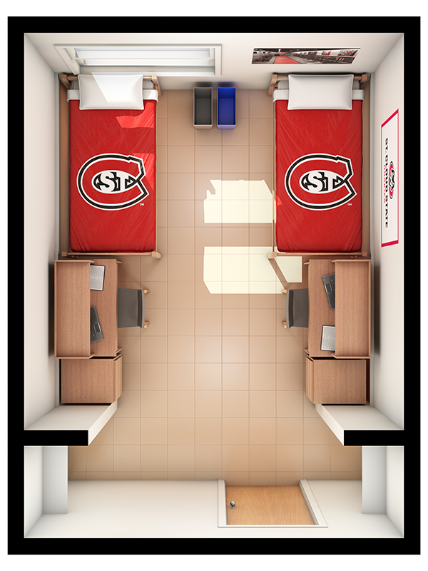 3D top view of Case room