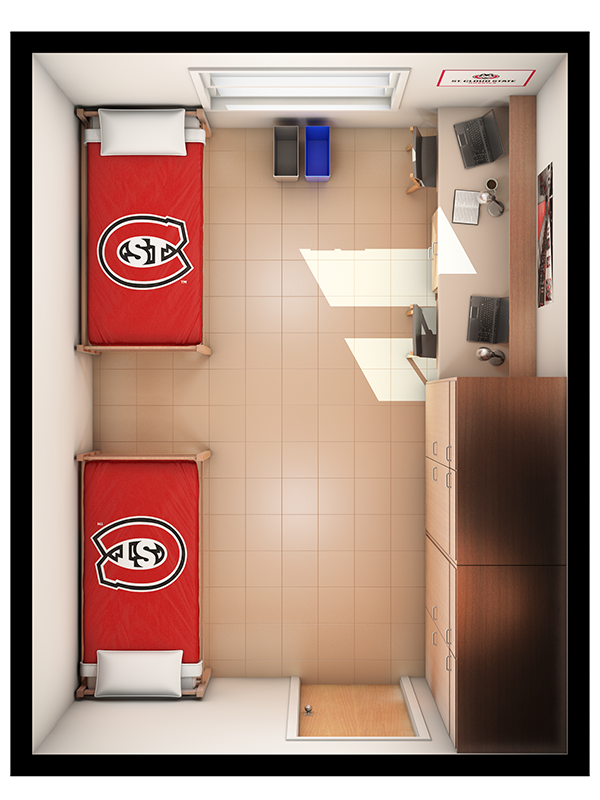 3D top view of Mitchell room
