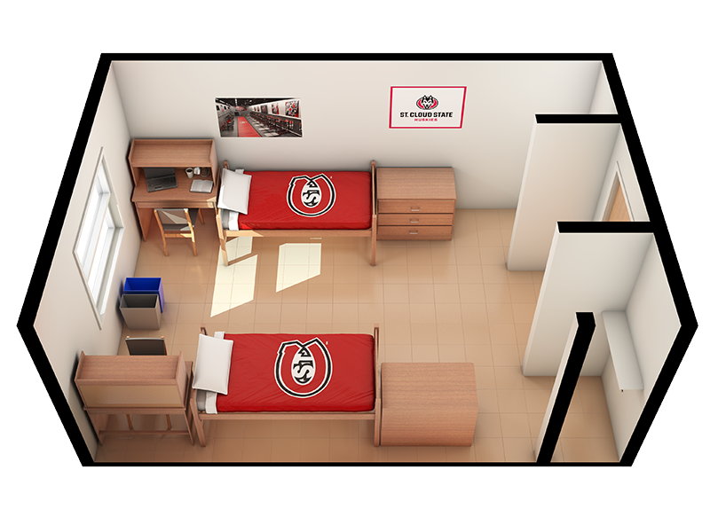 3D side view of Shoemaker room