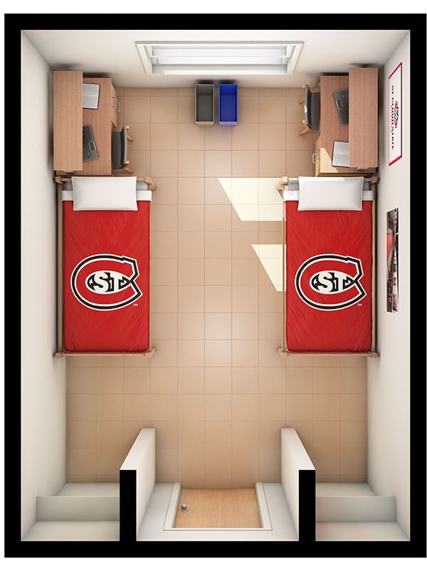 3D top view of Stearns room