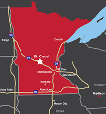 Graphic map of MN