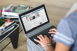 Person working on laptop