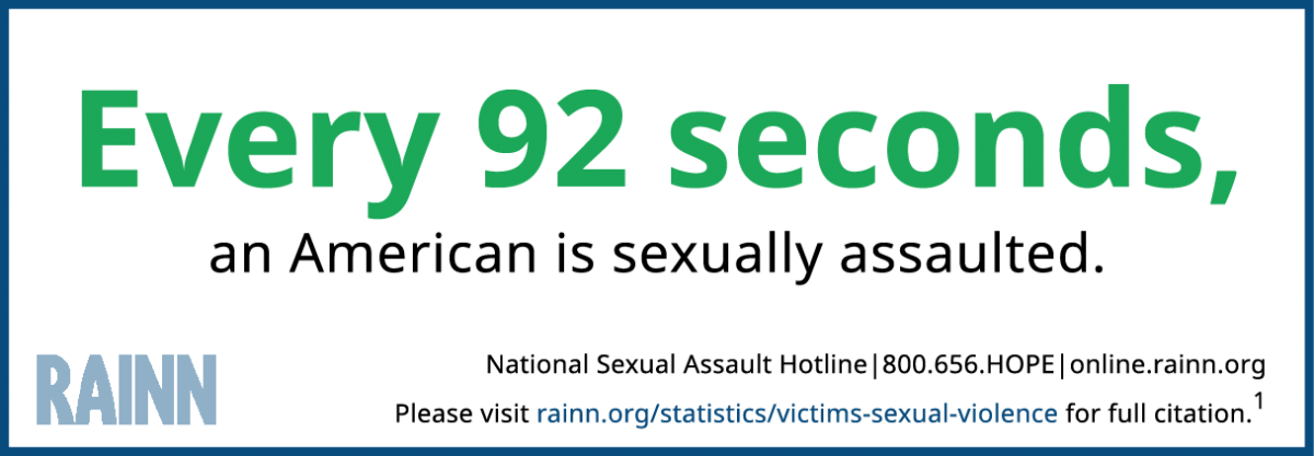 RAINN: Every 92 seconds an American is sexually assaulted