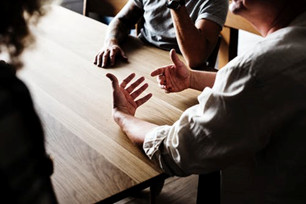 Group at table