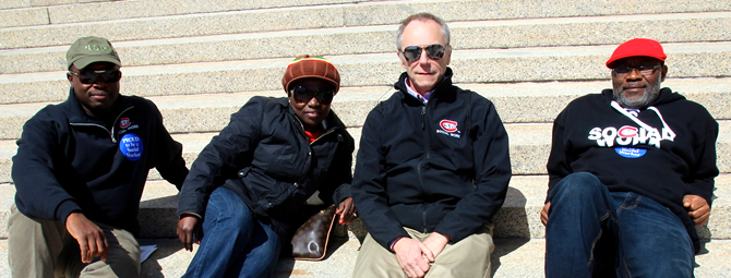 Social work professors at the Minnesota state capitol