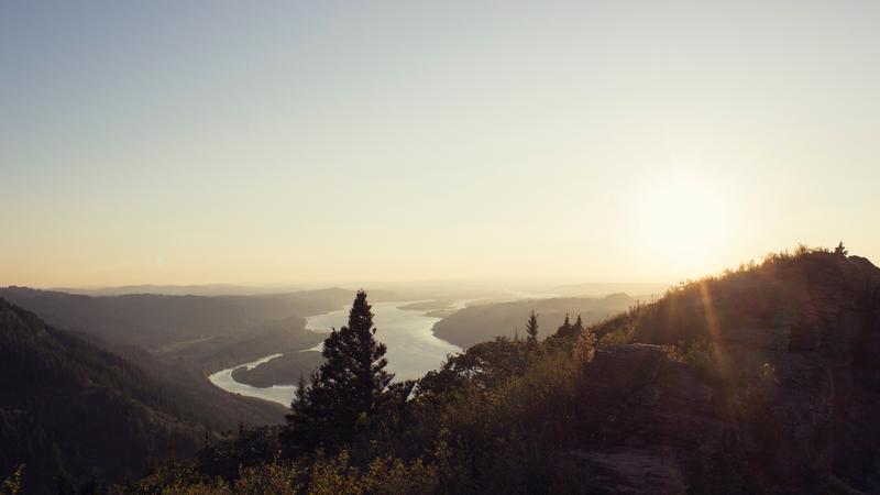 a mountain sunrise