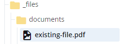 existing file