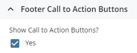 footer call to action button checkbox