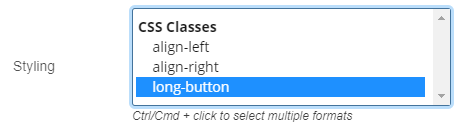 long button selection option