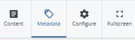 the metadata tab in the editor dialog