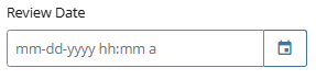 the review date field in the metadata tab