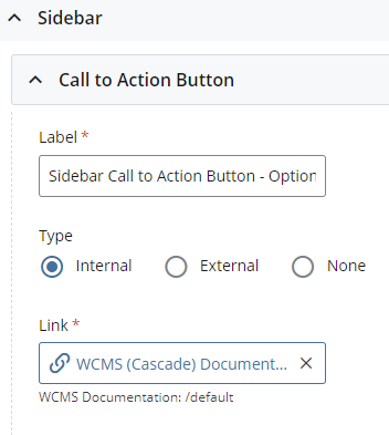 sidebar call to action link