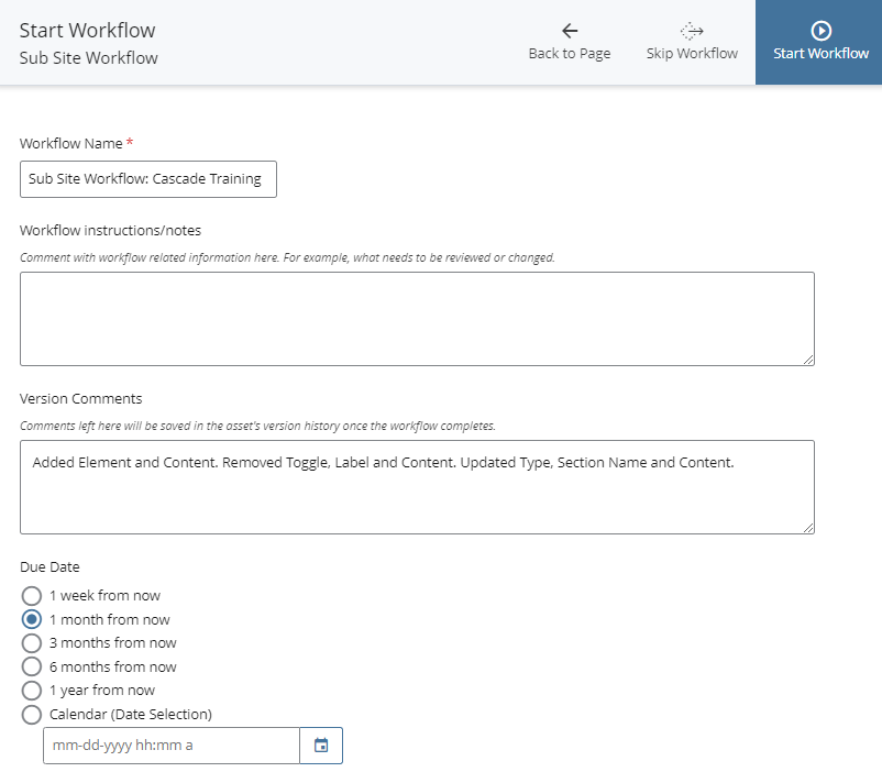 additional workflow comments