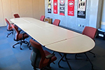 Husky Conference Room set boardroom style (6ft physical distancing)