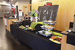 Catering display set on the front desk of our Lobby